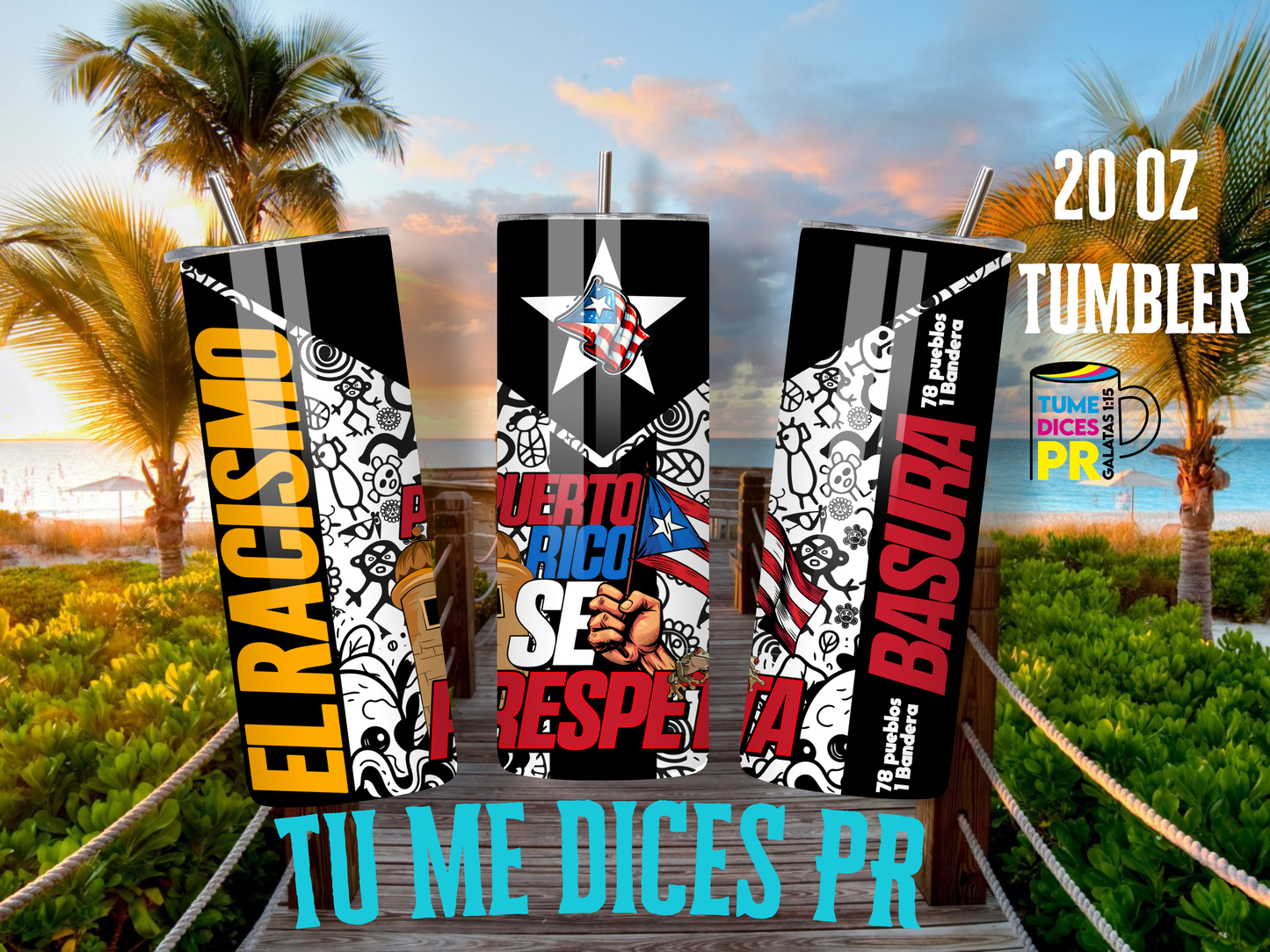 PUERTO RICO 3 Skinny Tumbler