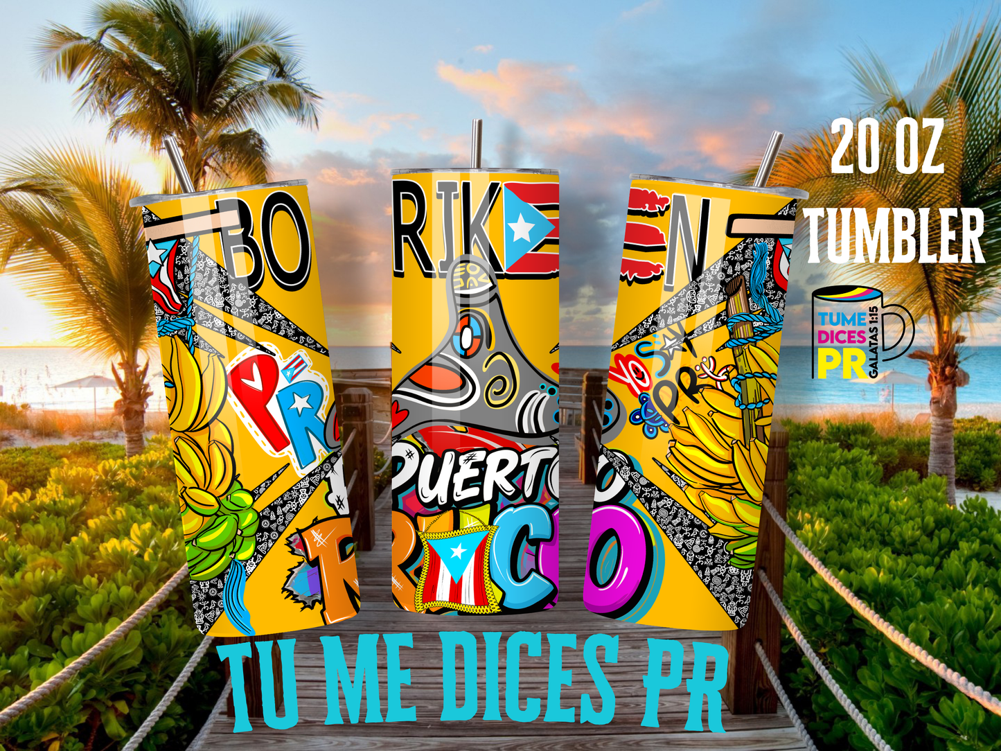 PUERTO RICO 3 Skinny Tumbler