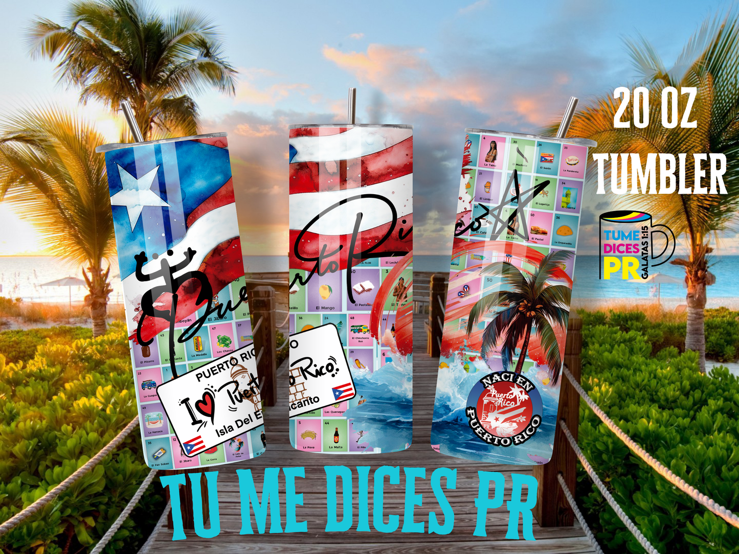 PUERTO RICO 3 Skinny Tumbler