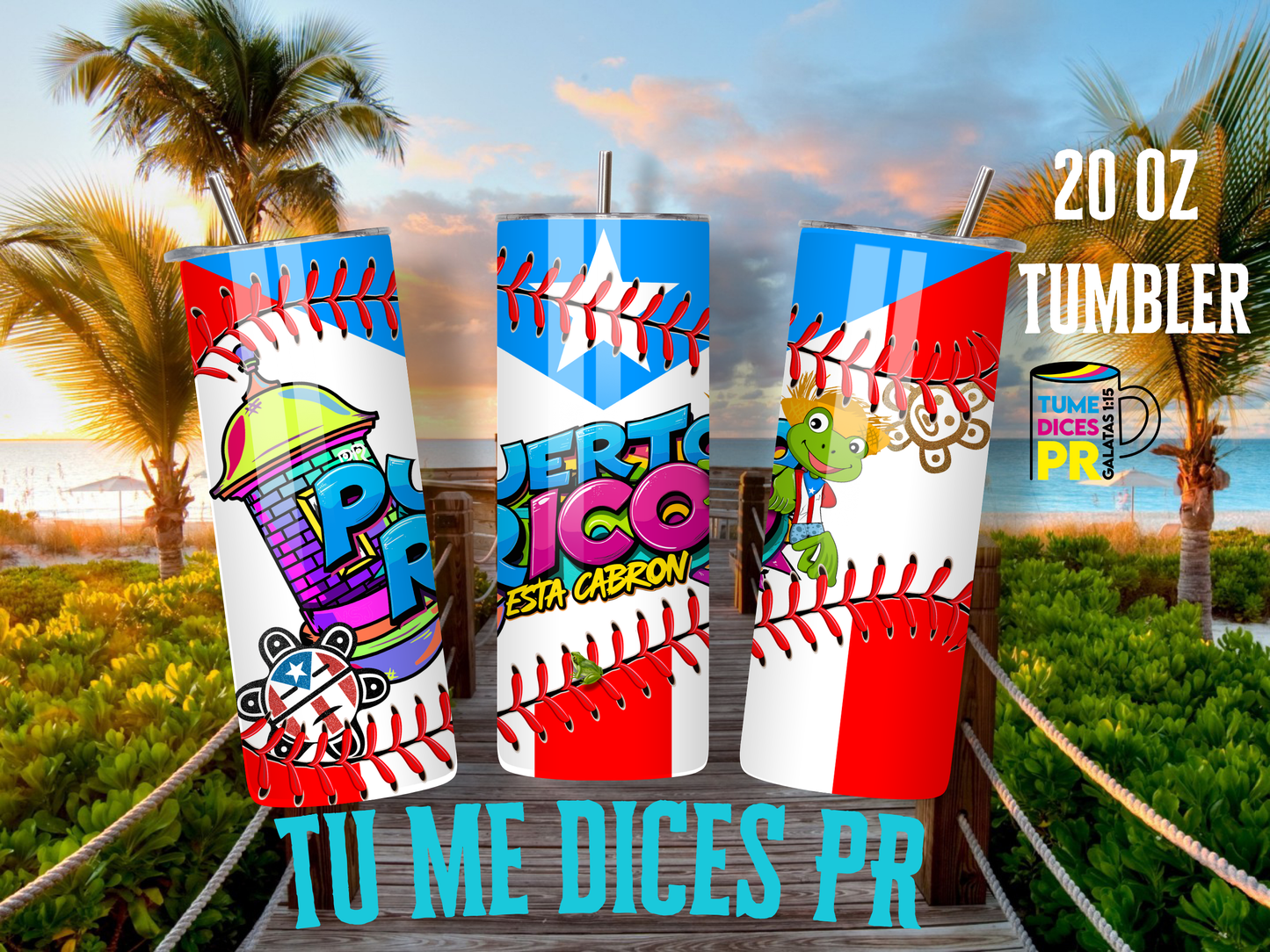 PUERTO RICO 3 Skinny Tumbler