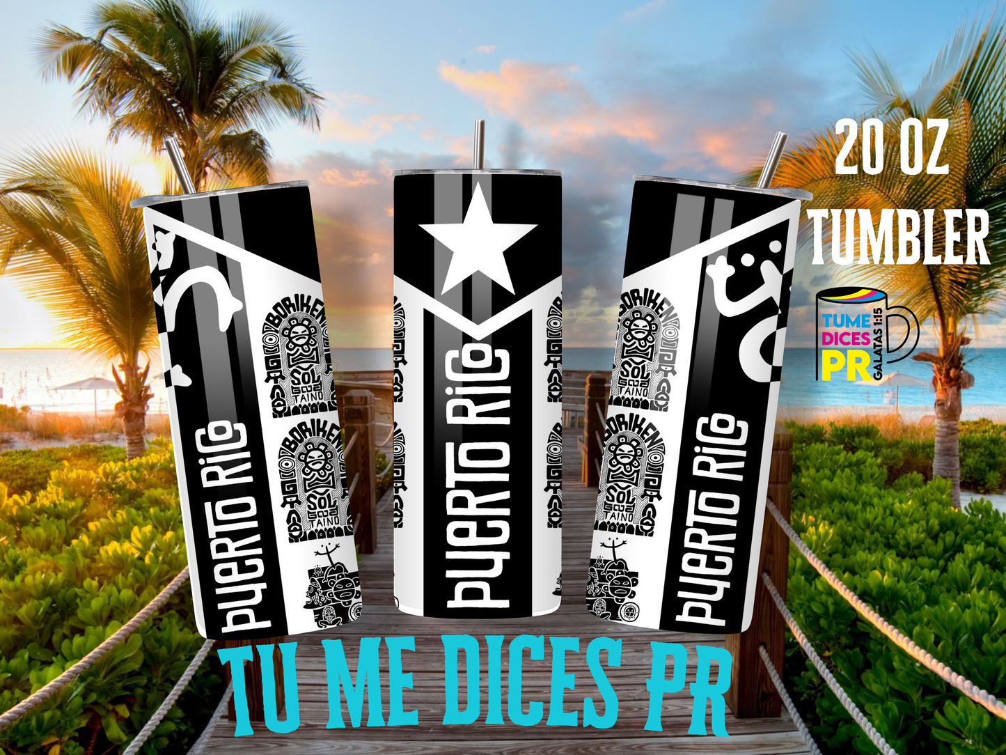 PUERTO RICO 3 Skinny Tumbler