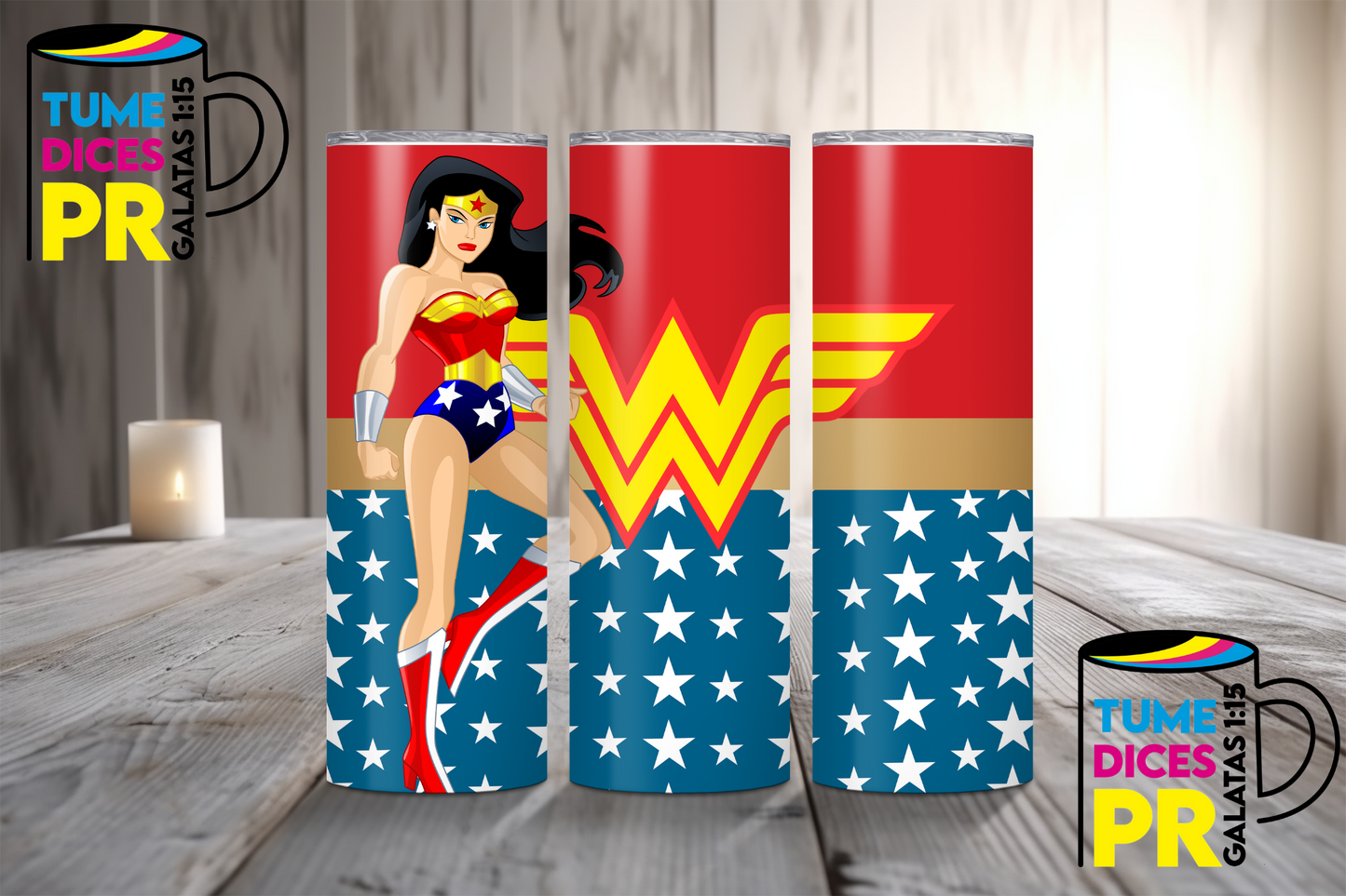 Wonder Woman Skinny Tumbler