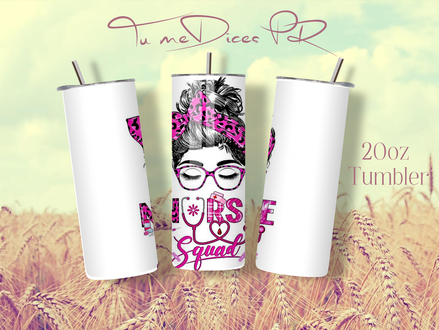 ENFERMER@S Skinny Tumbler
