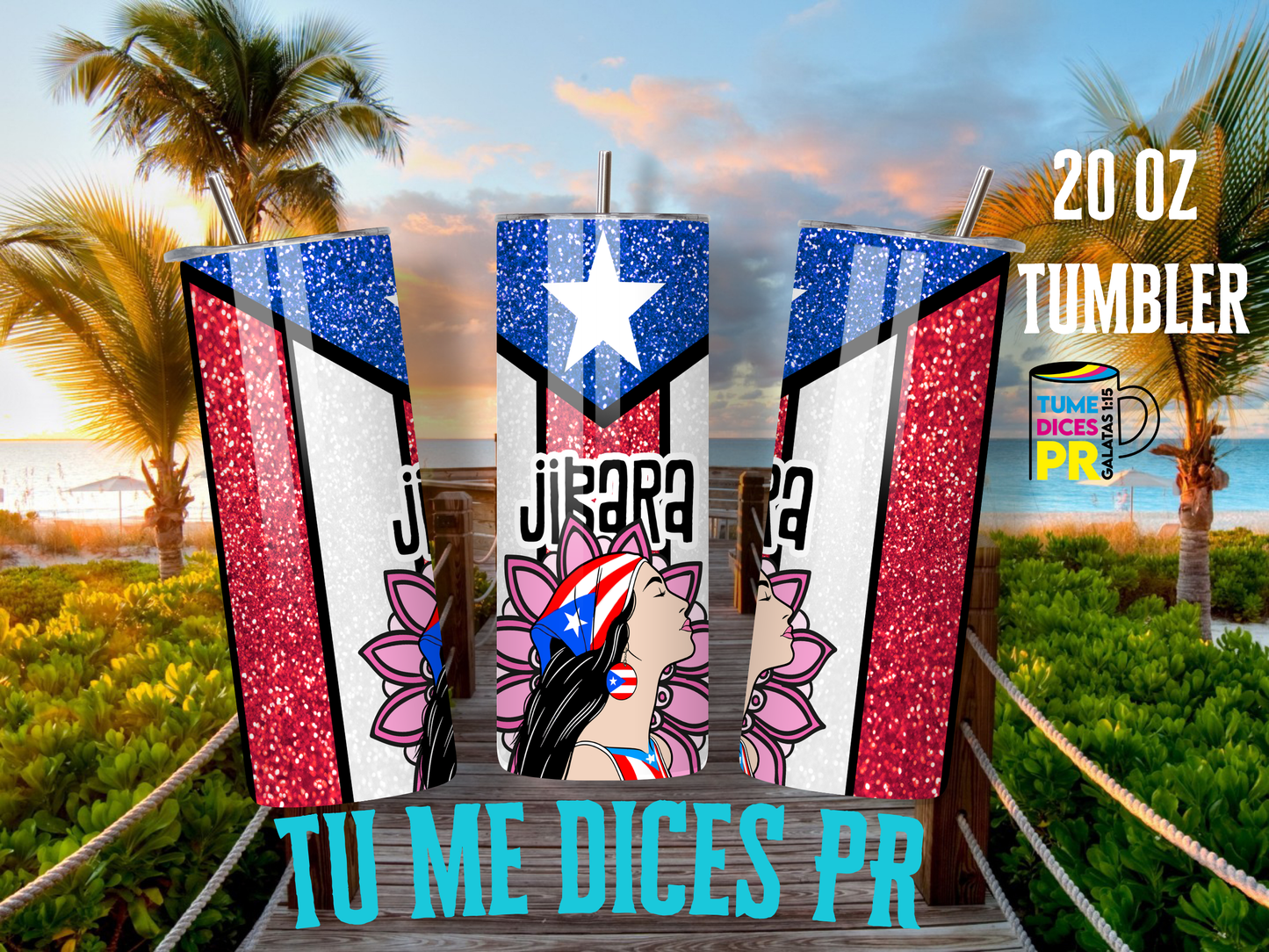 PUERTO RICO 3 Skinny Tumbler