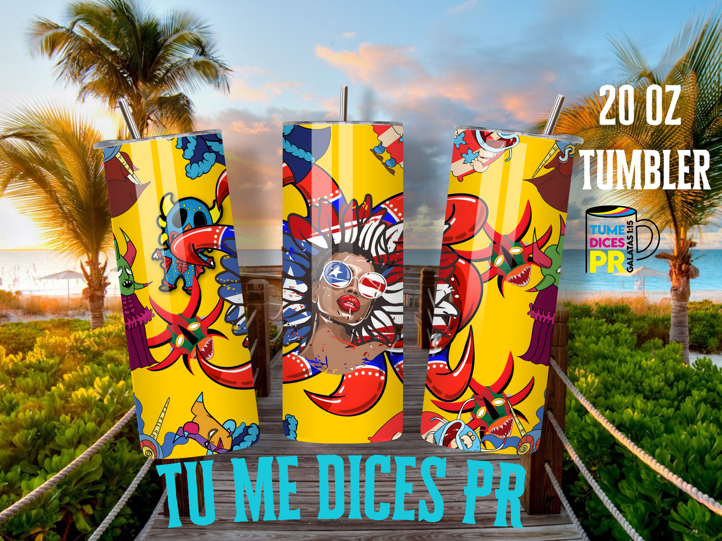 PUERTO RICO 3 Skinny Tumbler