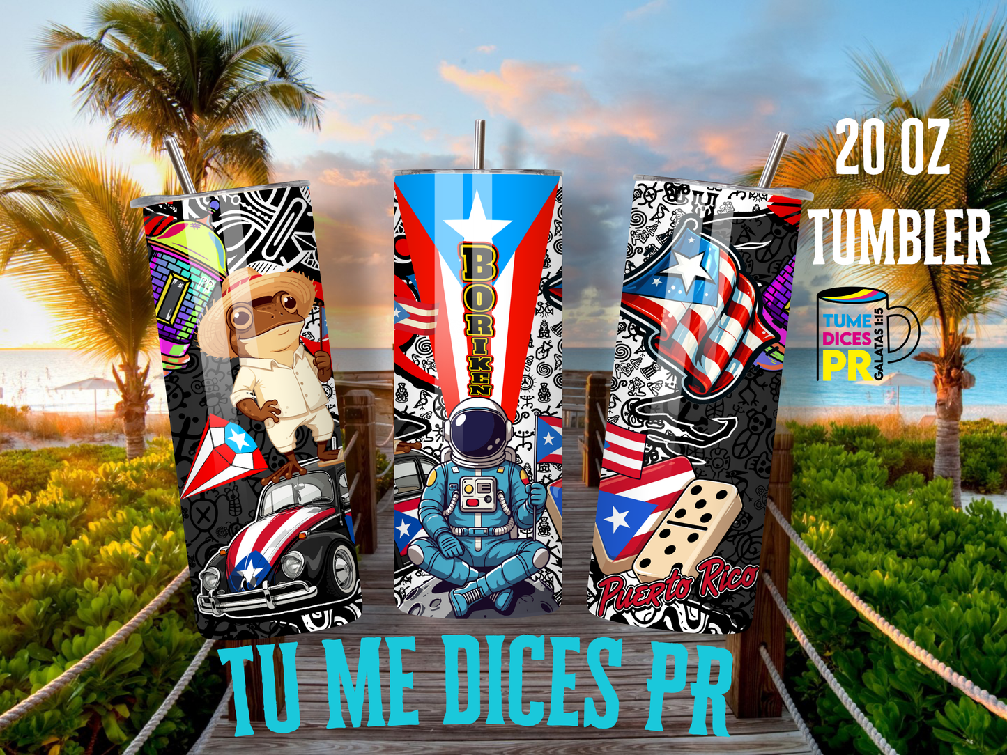 PUERTO RICO 3 Skinny Tumbler