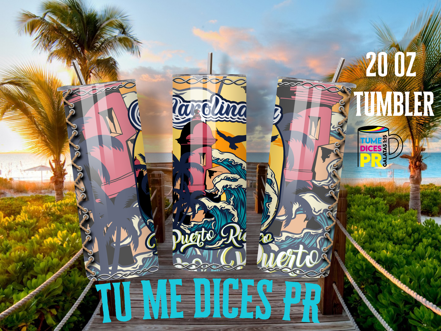 PUERTO RICO 3 Skinny Tumbler