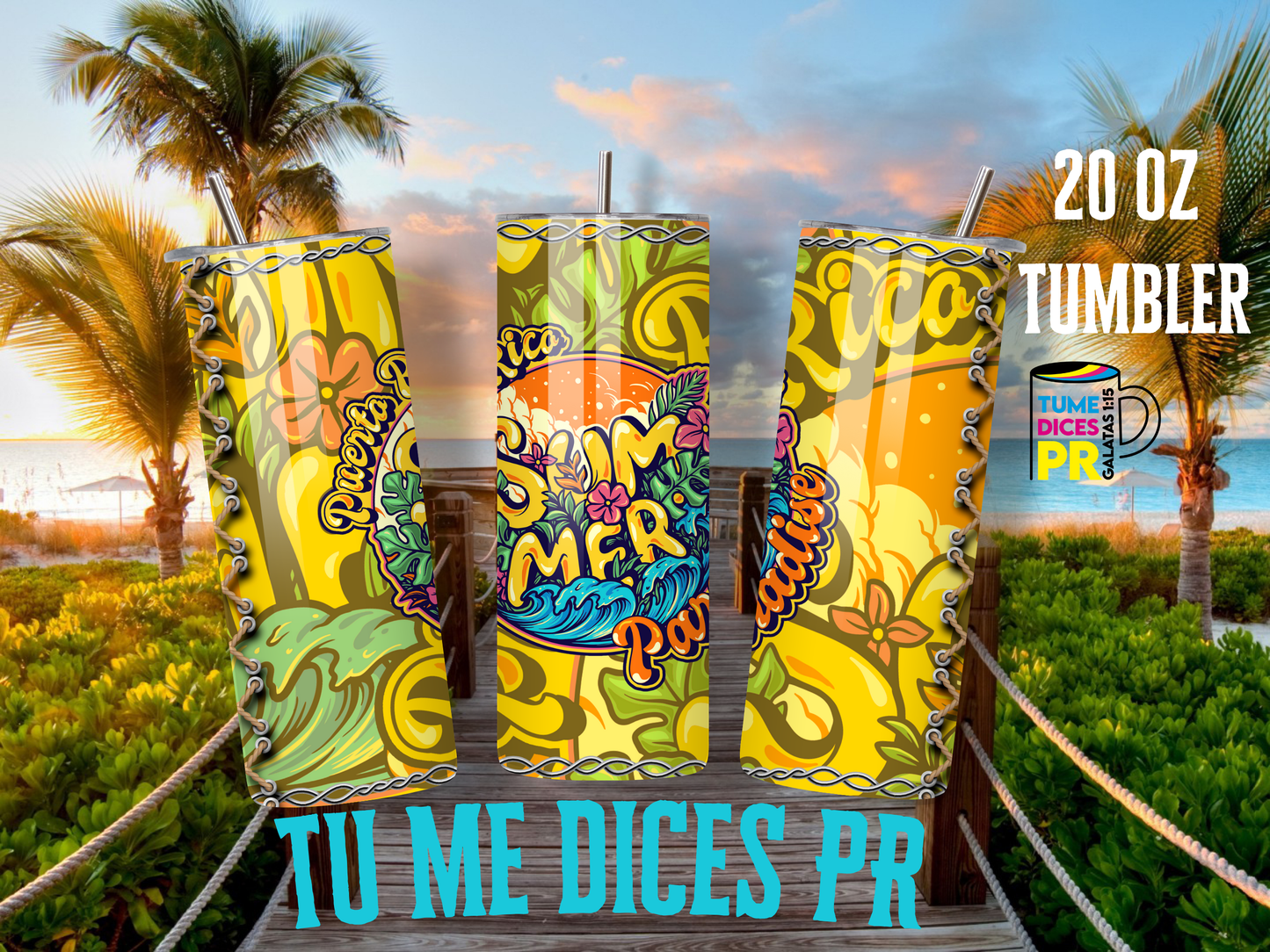 PUERTO RICO 3 Skinny Tumbler