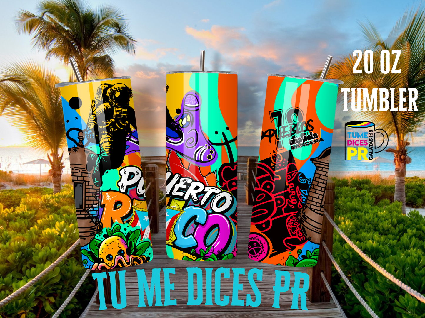 PUERTO RICO 3 Skinny Tumbler