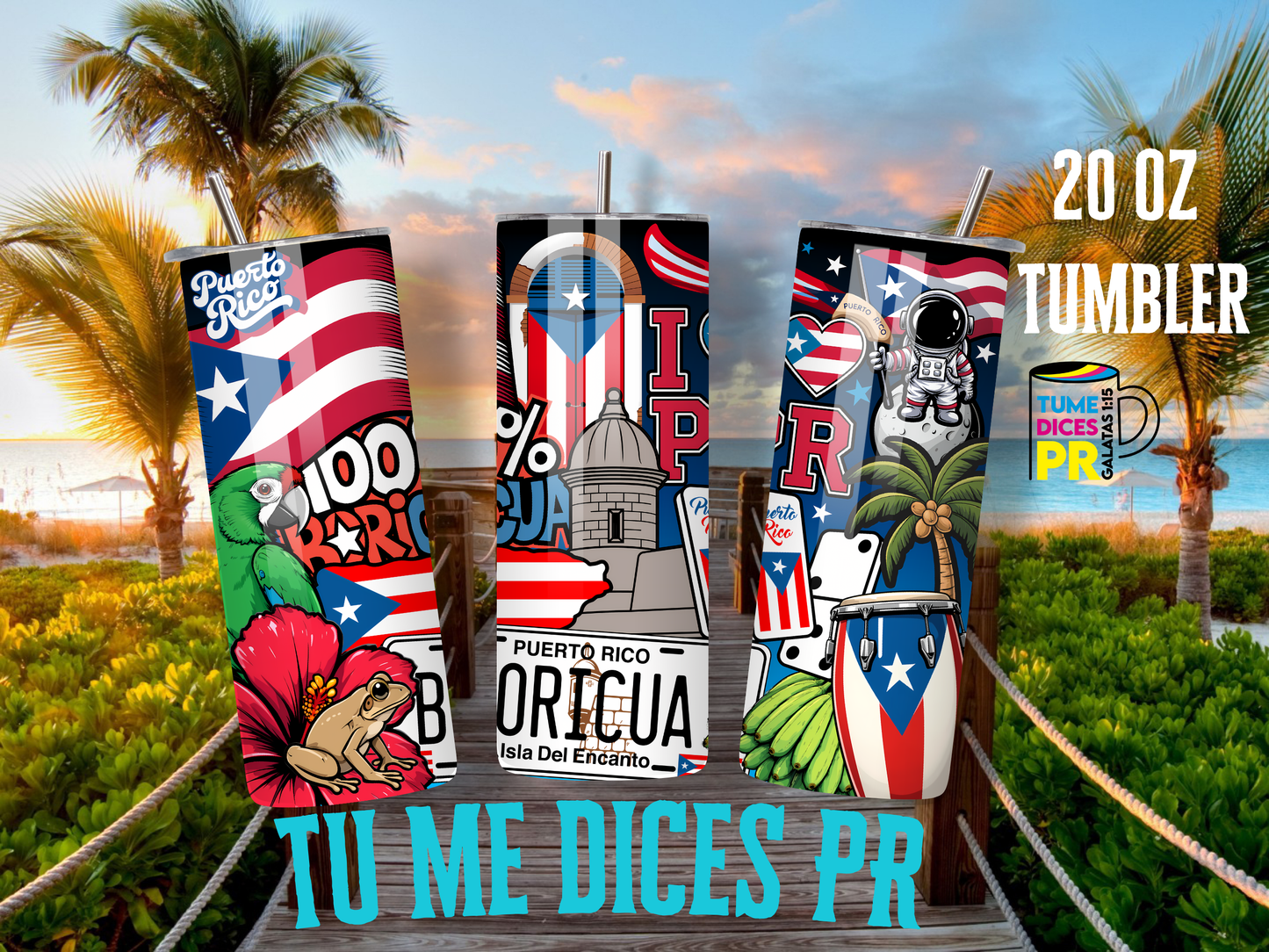 PUERTO RICO 3 Skinny Tumbler
