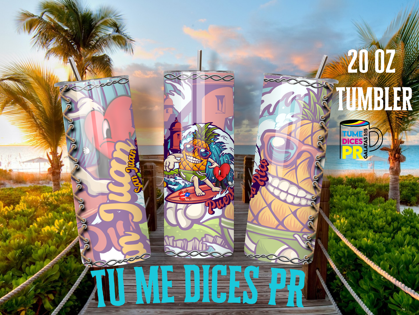 PUERTO RICO 3 Skinny Tumbler