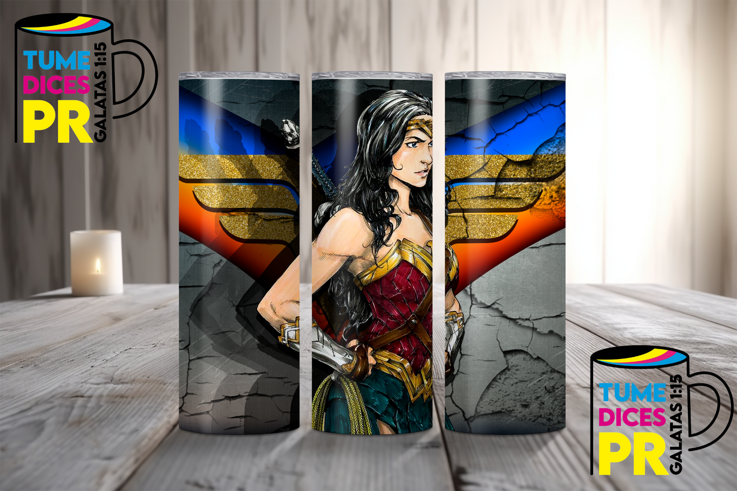 Wonder Woman Skinny Tumbler