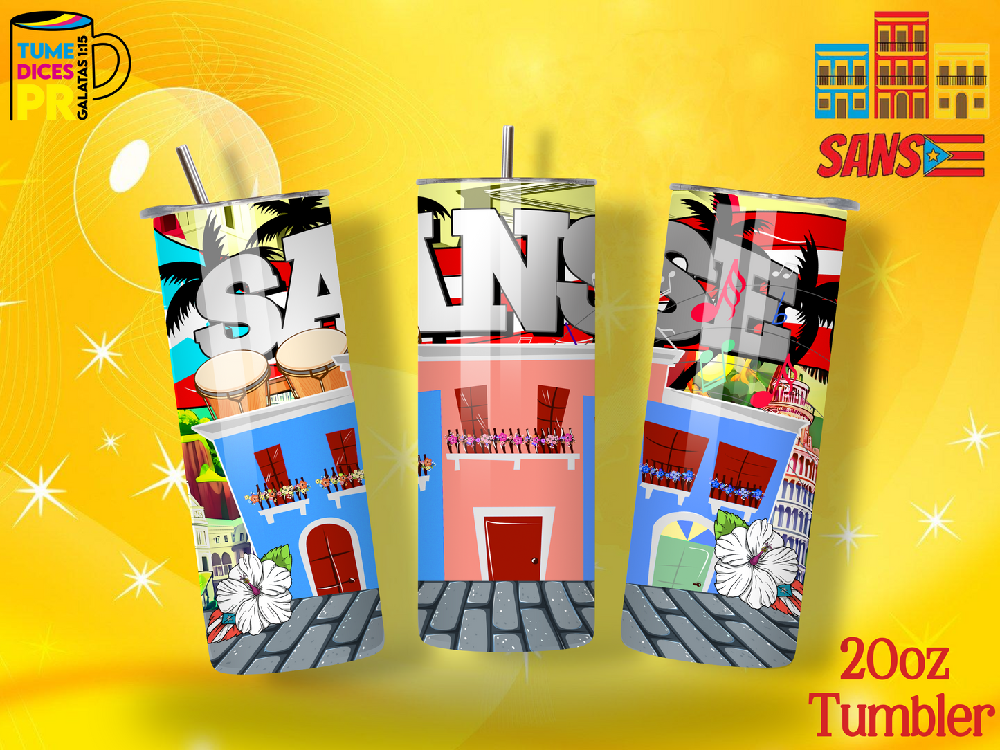 FIESTAS DE LA CALLE SAN SEBASTIAN Skinny Tumbler
