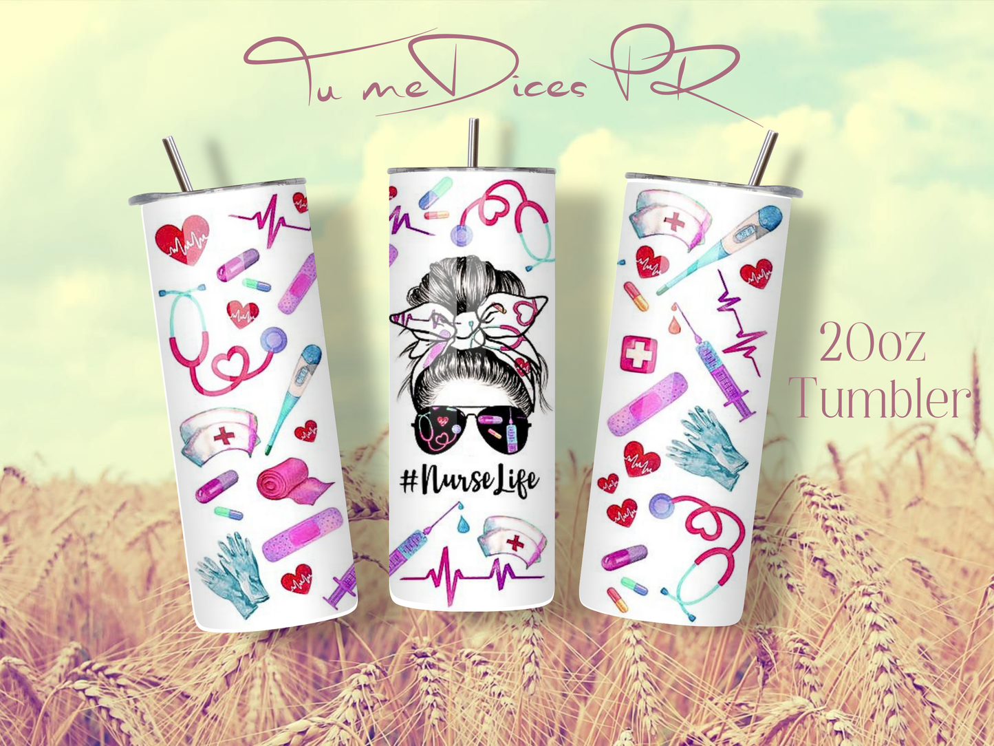 ENFERMER@S Skinny Tumbler