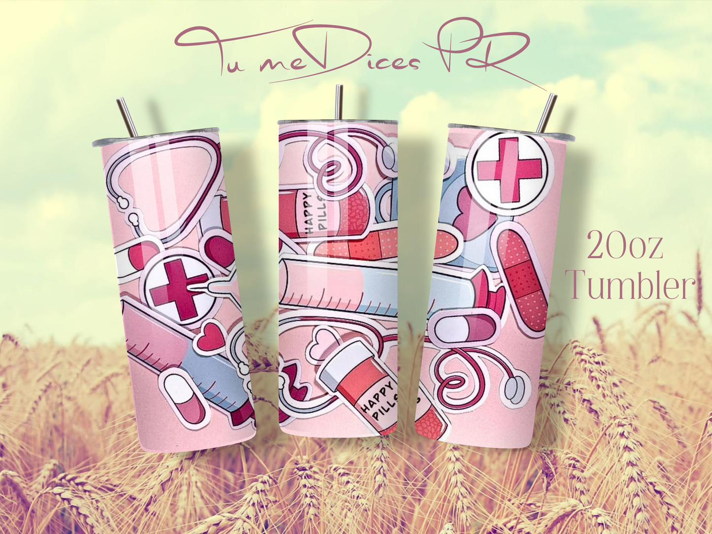 ENFERMER@S Skinny Tumbler