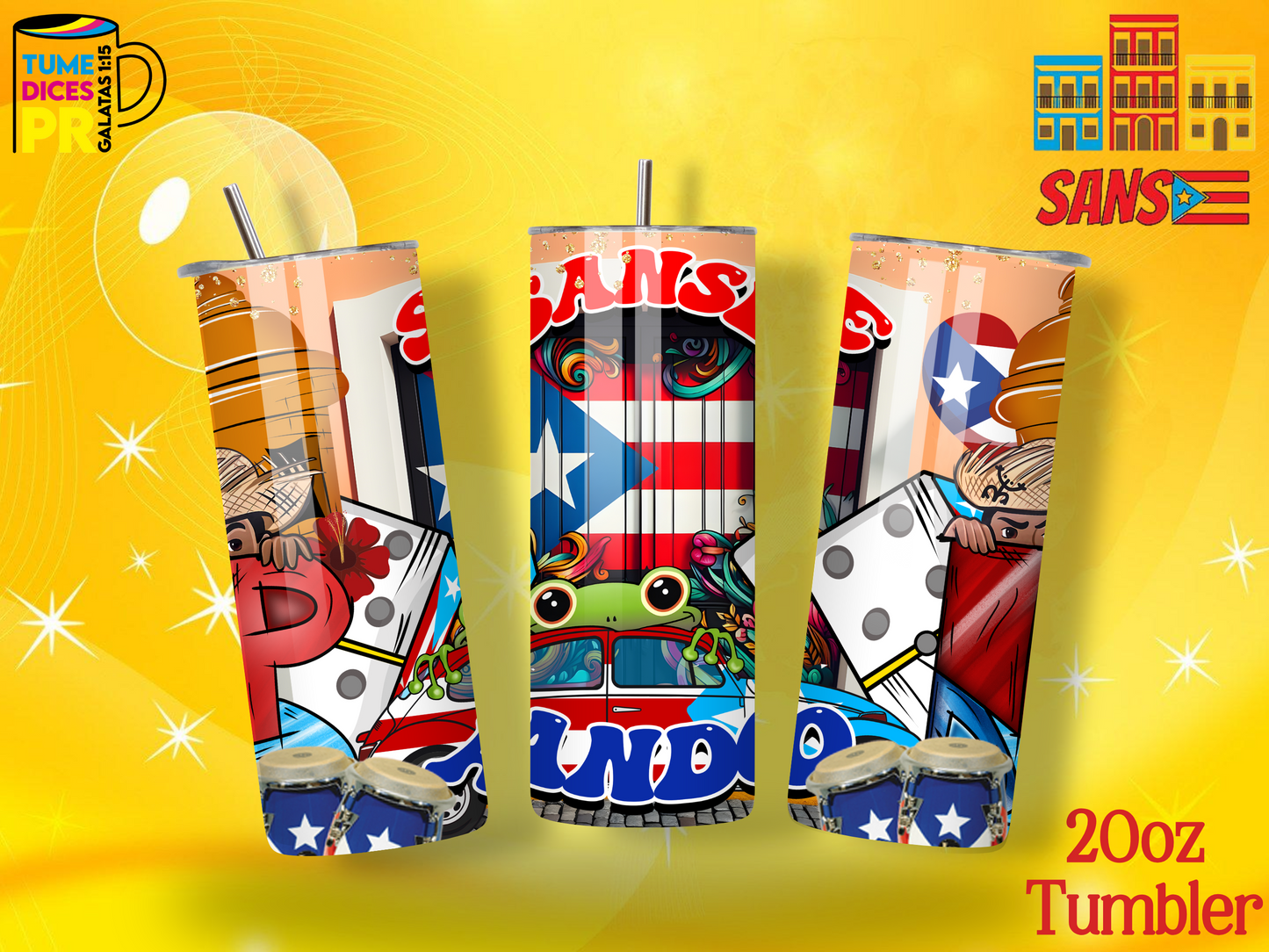 FIESTAS DE LA CALLE SAN SEBASTIAN Skinny Tumbler
