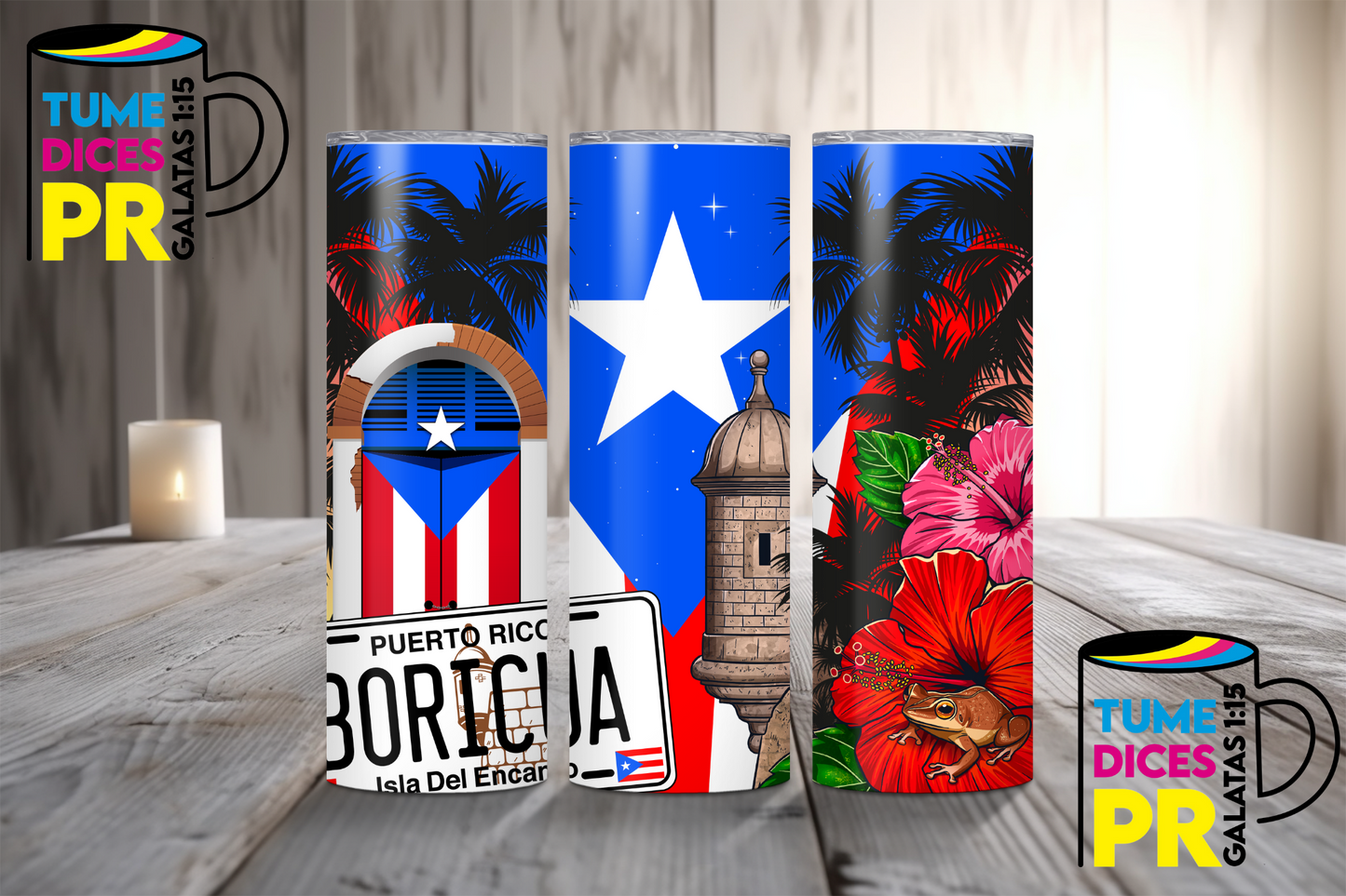 PUERTO RICO 3 Skinny Tumbler