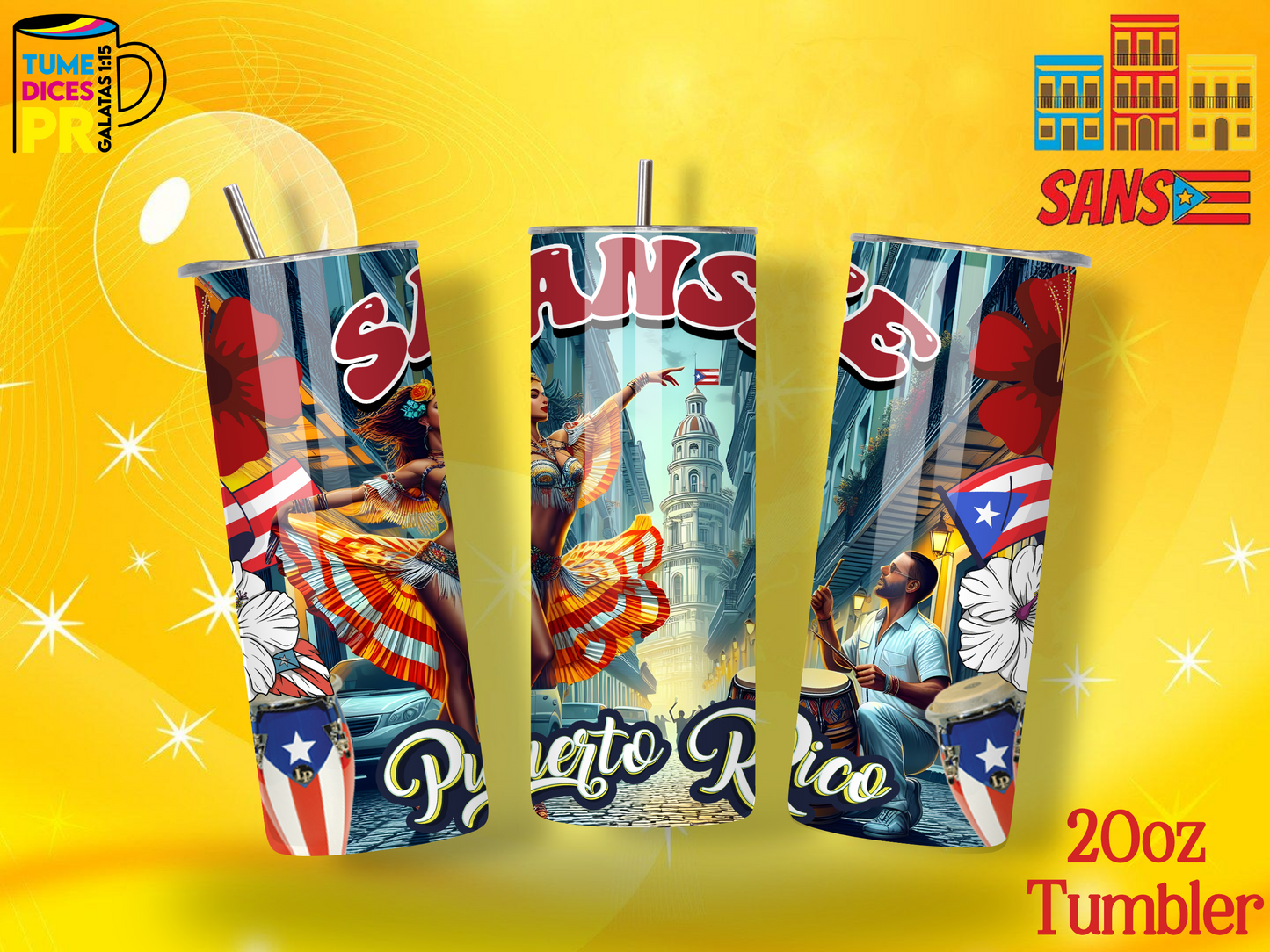 FIESTAS DE LA CALLE SAN SEBASTIAN Skinny Tumbler
