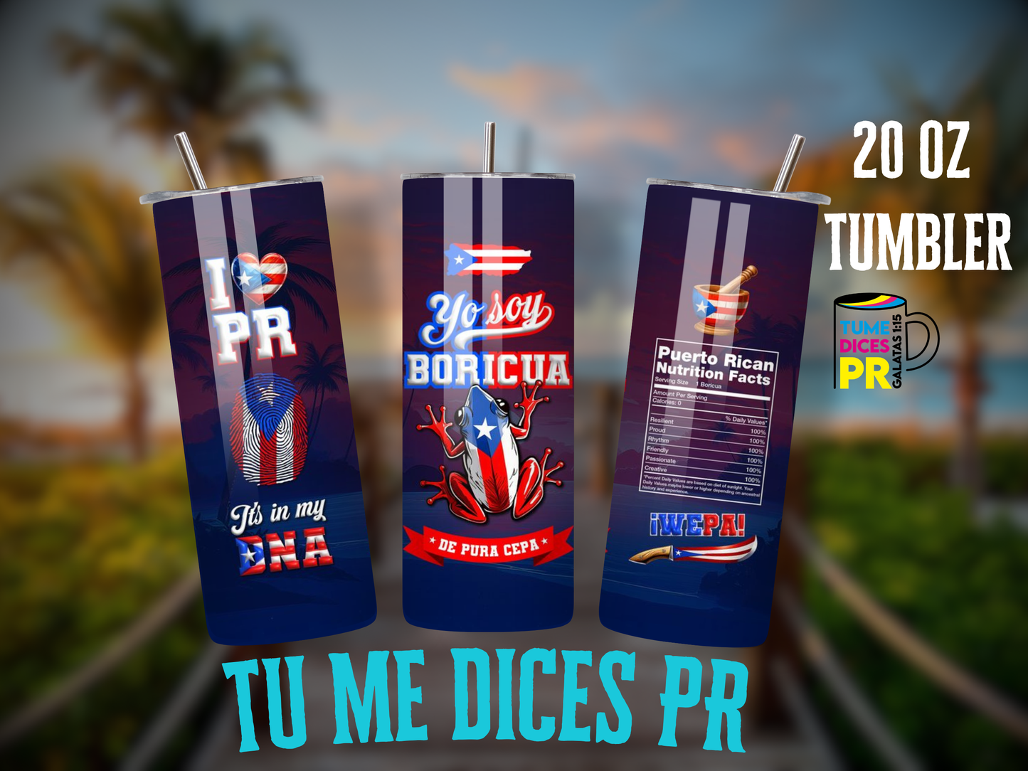 PUERTO RICO 4 Skinny Tumbler