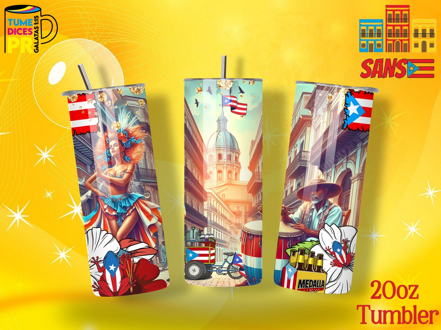 FIESTAS DE LA CALLE SAN SEBASTIAN Skinny Tumbler