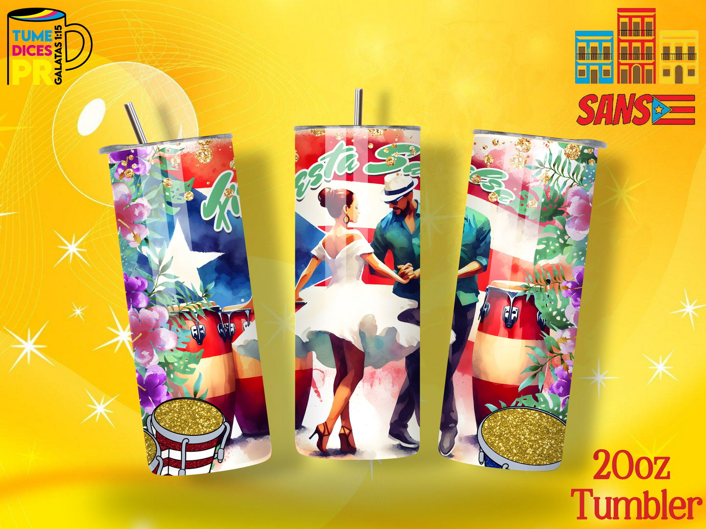 FIESTAS DE LA CALLE SAN SEBASTIAN Skinny Tumbler
