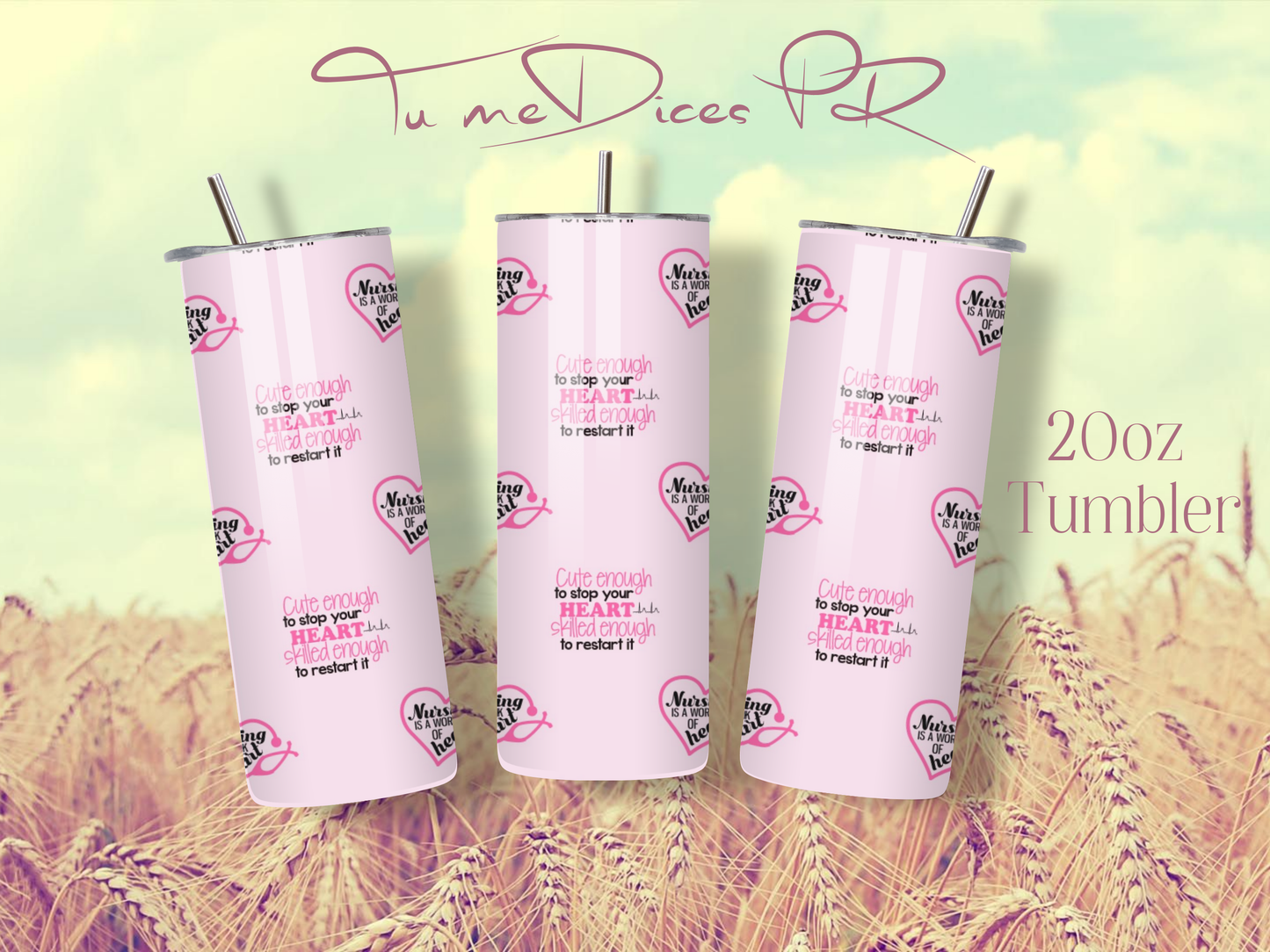 ENFERMER@S Skinny Tumbler