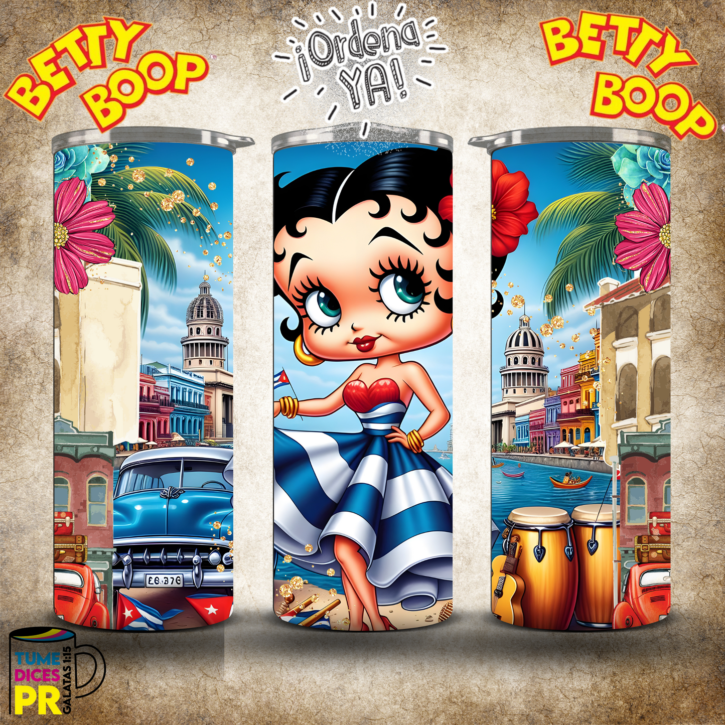 BETTY BOOP Skinny Tumbler