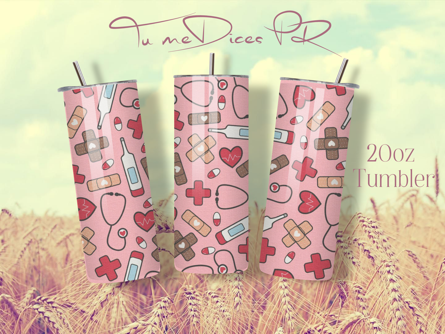 ENFERMER@S Skinny Tumbler