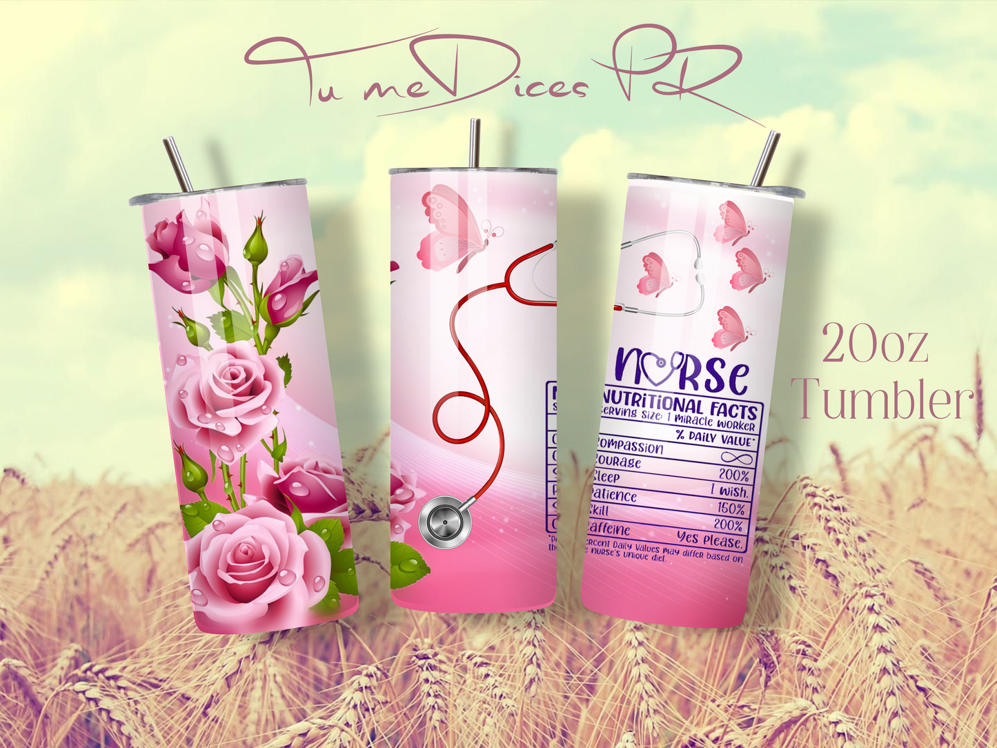 ENFERMER@S Skinny Tumbler