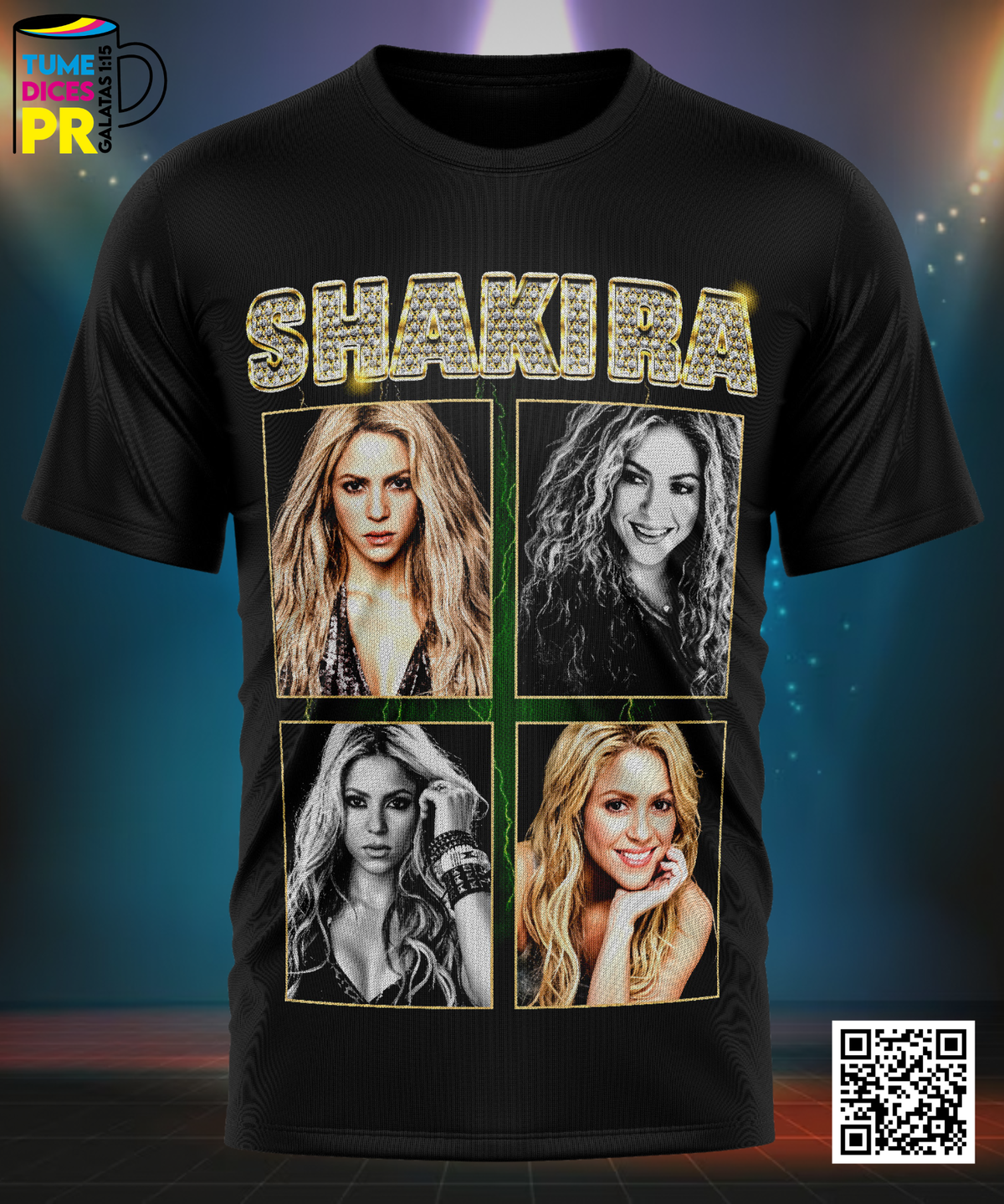 Camiseta SHAKIRA | Algodón y poliéster | Tallas S–XL