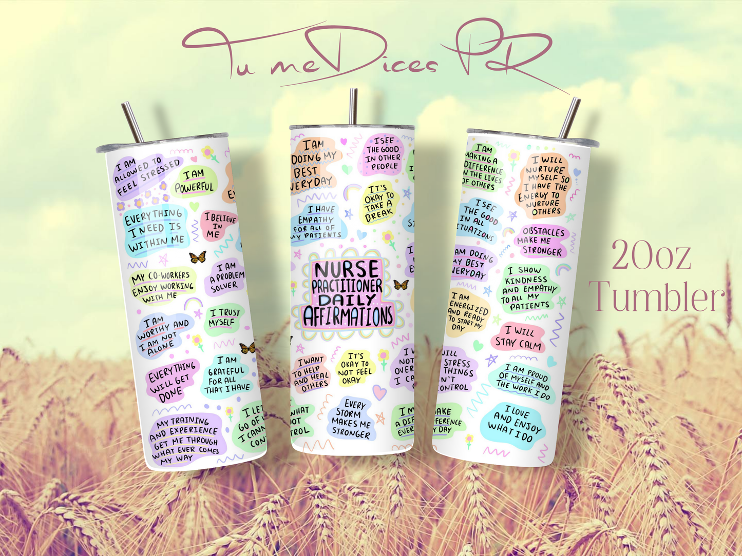 ENFERMER@S Skinny Tumbler