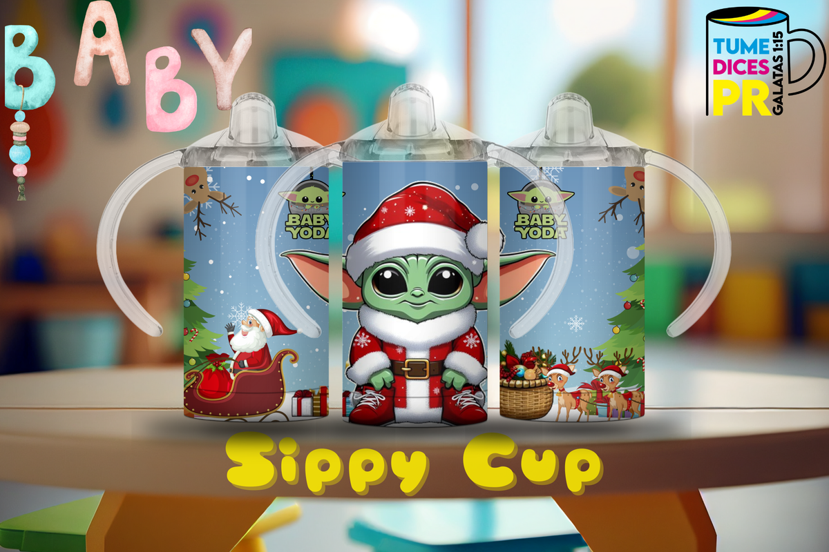Sippy Cup Baby Yoda Navidad
