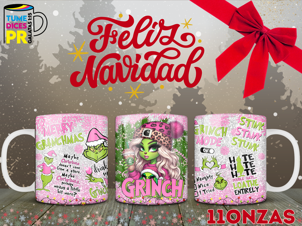Taza Navidad 11 oz | Cerámica sublimada | Personalizable