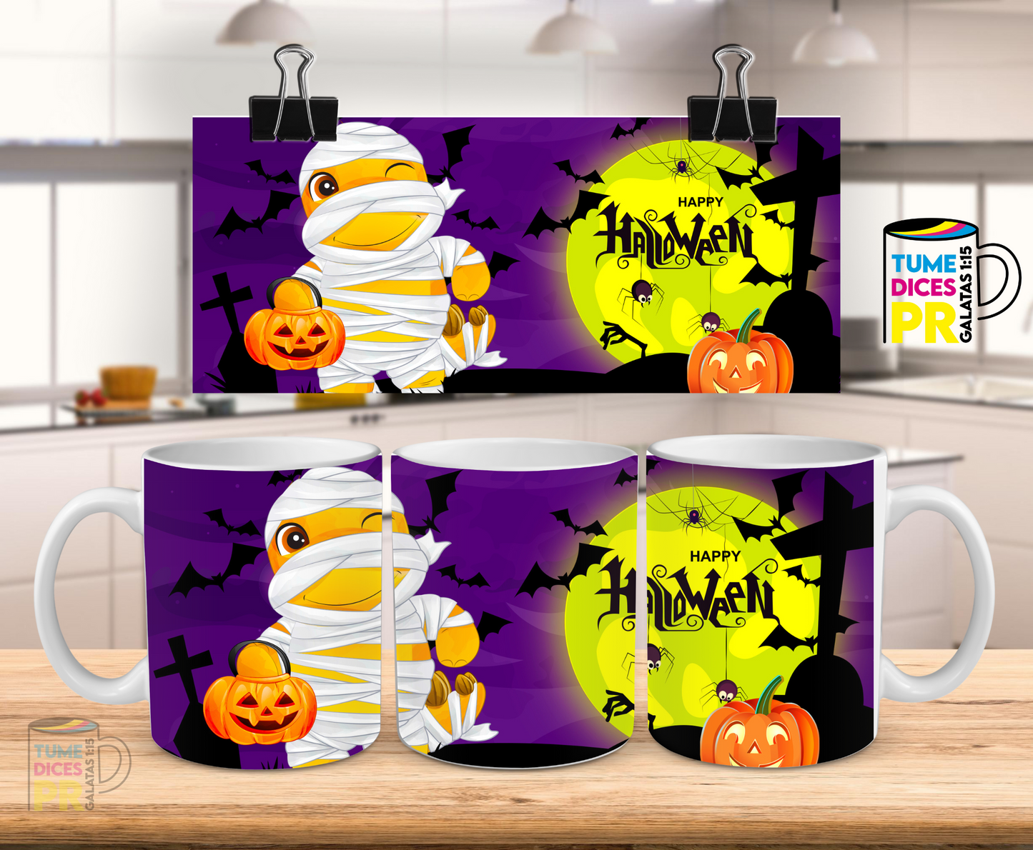 Taza Halloween Animalitos