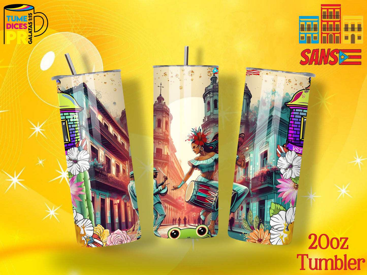 FIESTAS DE LA CALLE SAN SEBASTIAN Skinny Tumbler