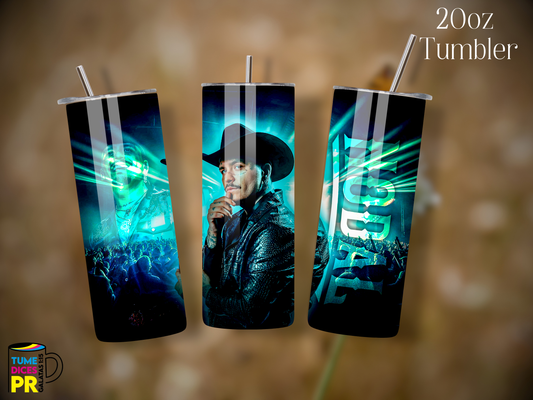 Tumbler Christian Nodal Skinny 20 oz | Personalizable | Mantiene frío y calor