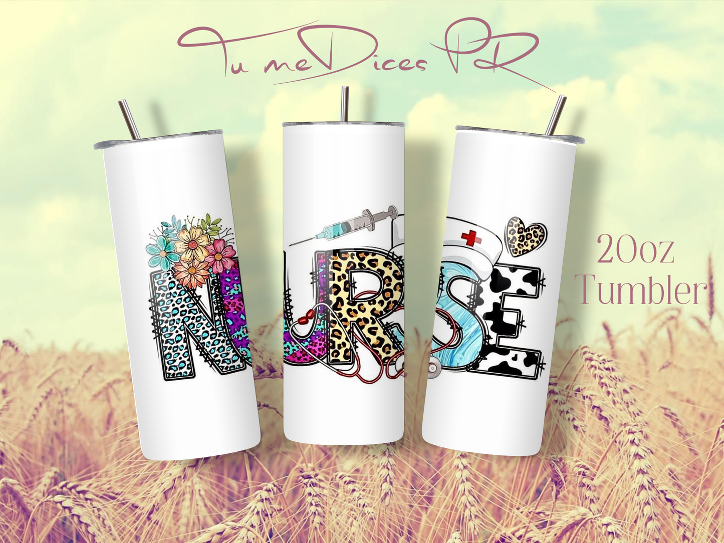 ENFERMER@S Skinny Tumbler