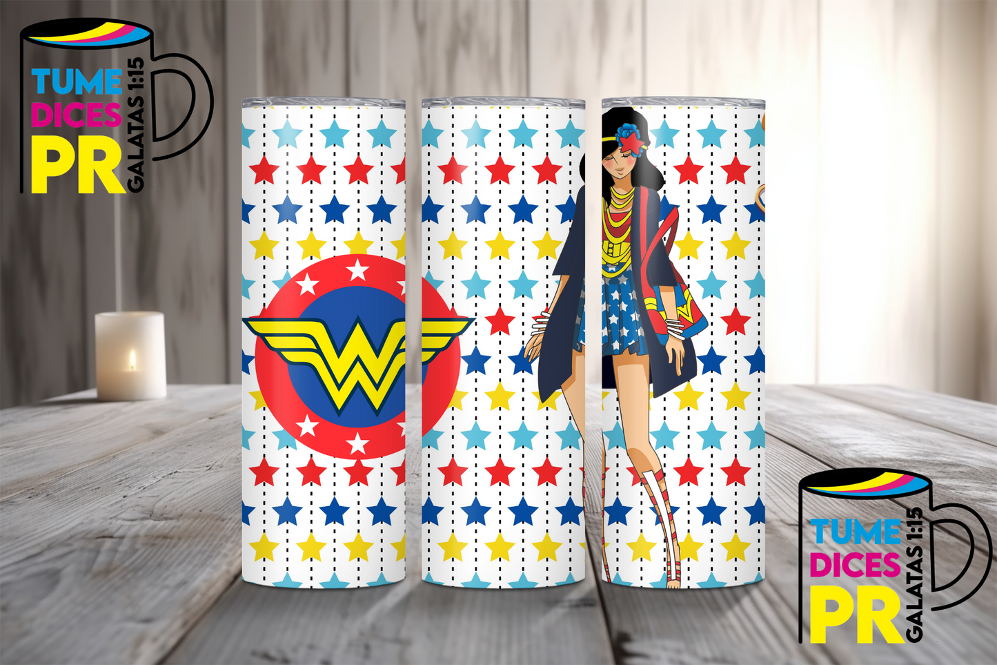 Wonder Woman Skinny Tumbler