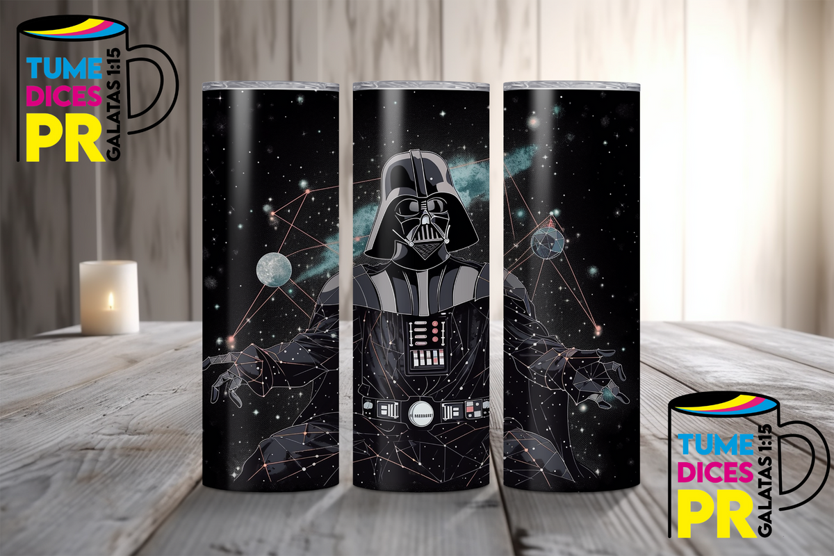 Tumbler Darth Vader Skinny 20 oz | Personalizable | Mantiene frío y calor