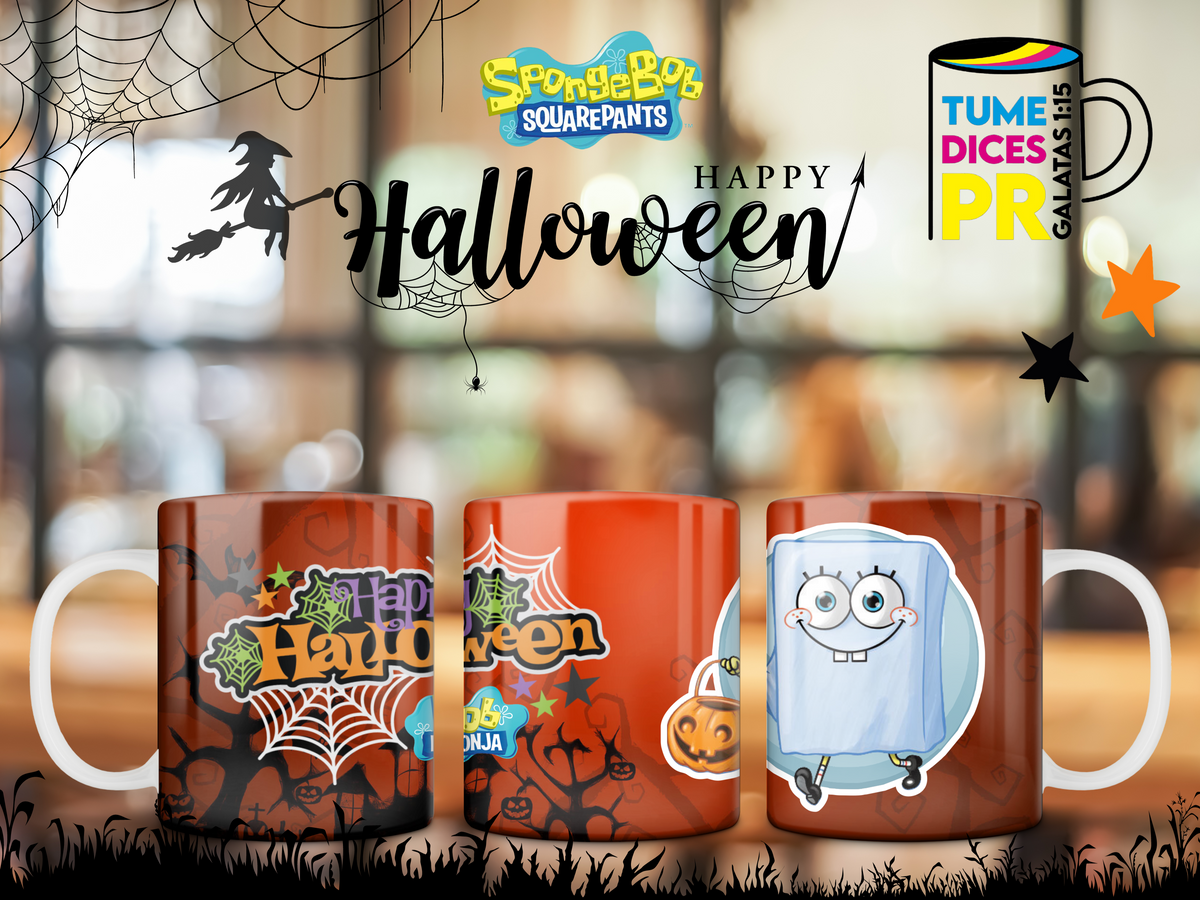Taza Halloween 11 oz | Cerámica sublimada | Personalizable