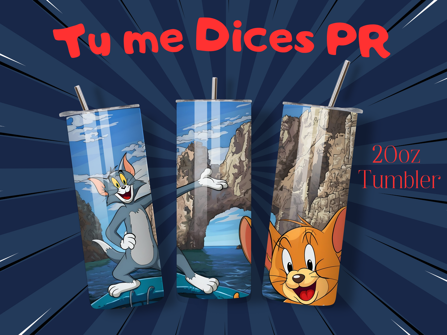 Tom & Jerry 2 Skinny Tumbler