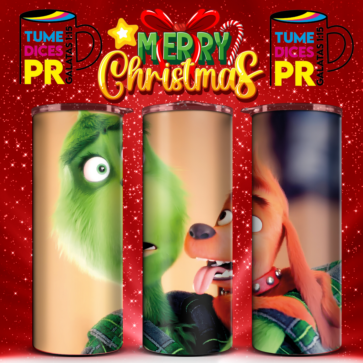 Tumbler Navidad Skinny 20 oz | Personalizable | Mantiene frío y calor