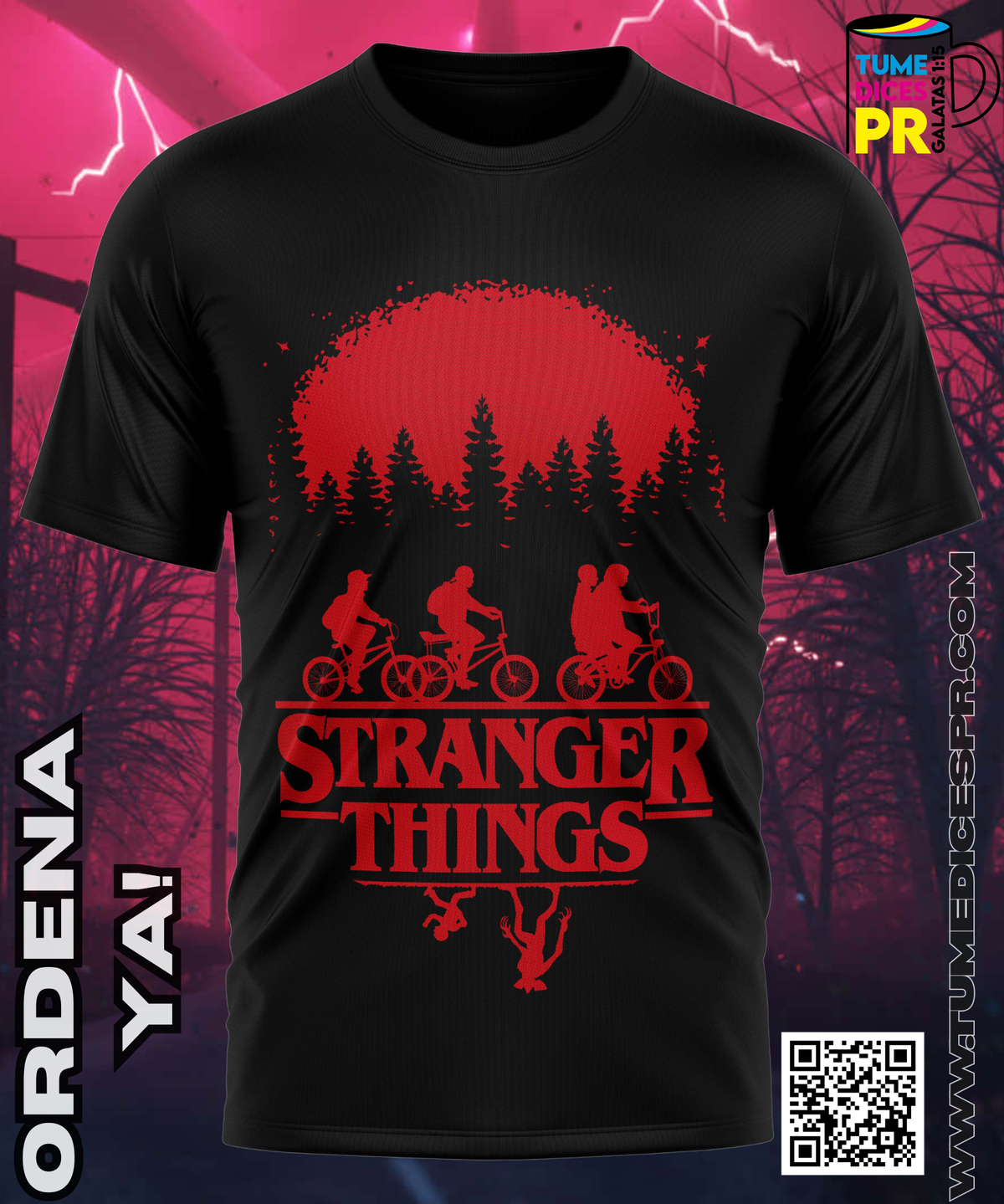 Camiseta STRANGER THINGS | Algodón y poliéster | Tallas S–XL