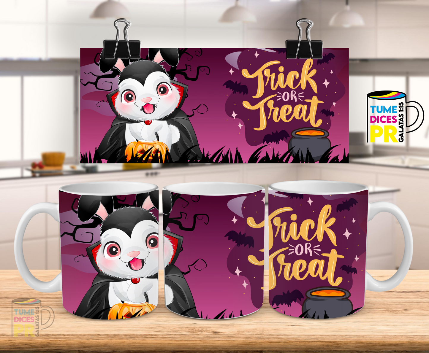 Taza Halloween Animalitos