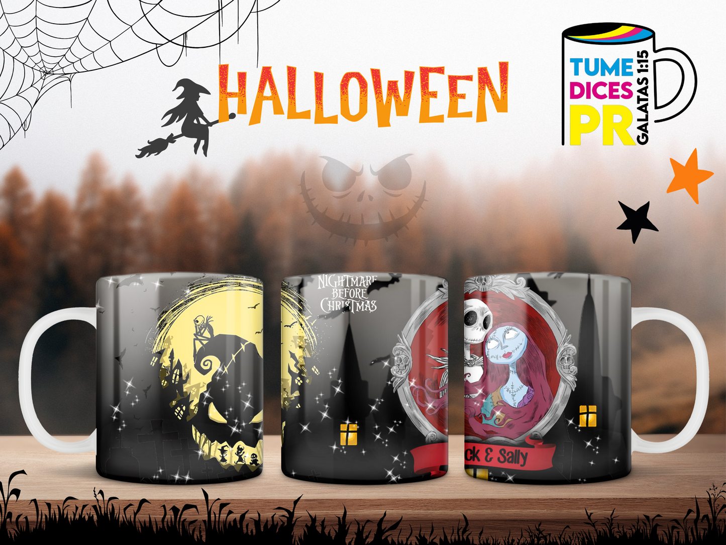 Taza Halloween Nightmare Before Christmas