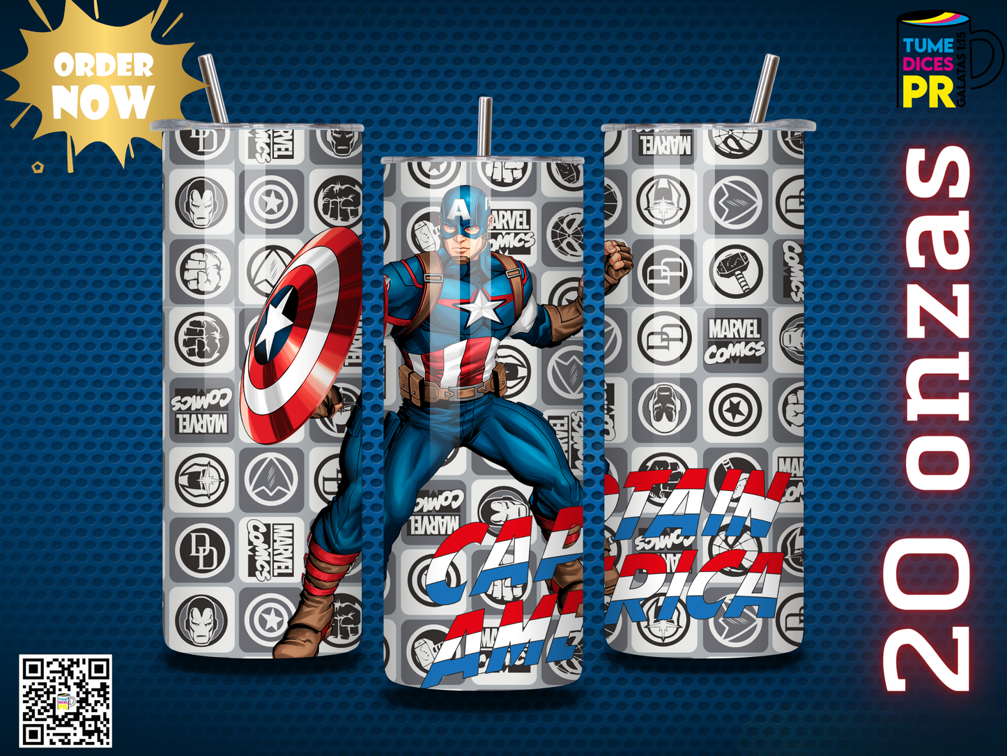 Team Bori Skinny Tumbler 20oz
