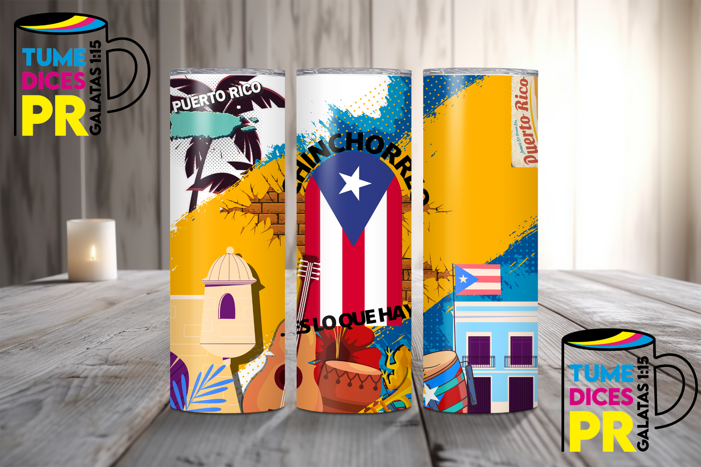 PUERTO RICO 3 Skinny Tumbler