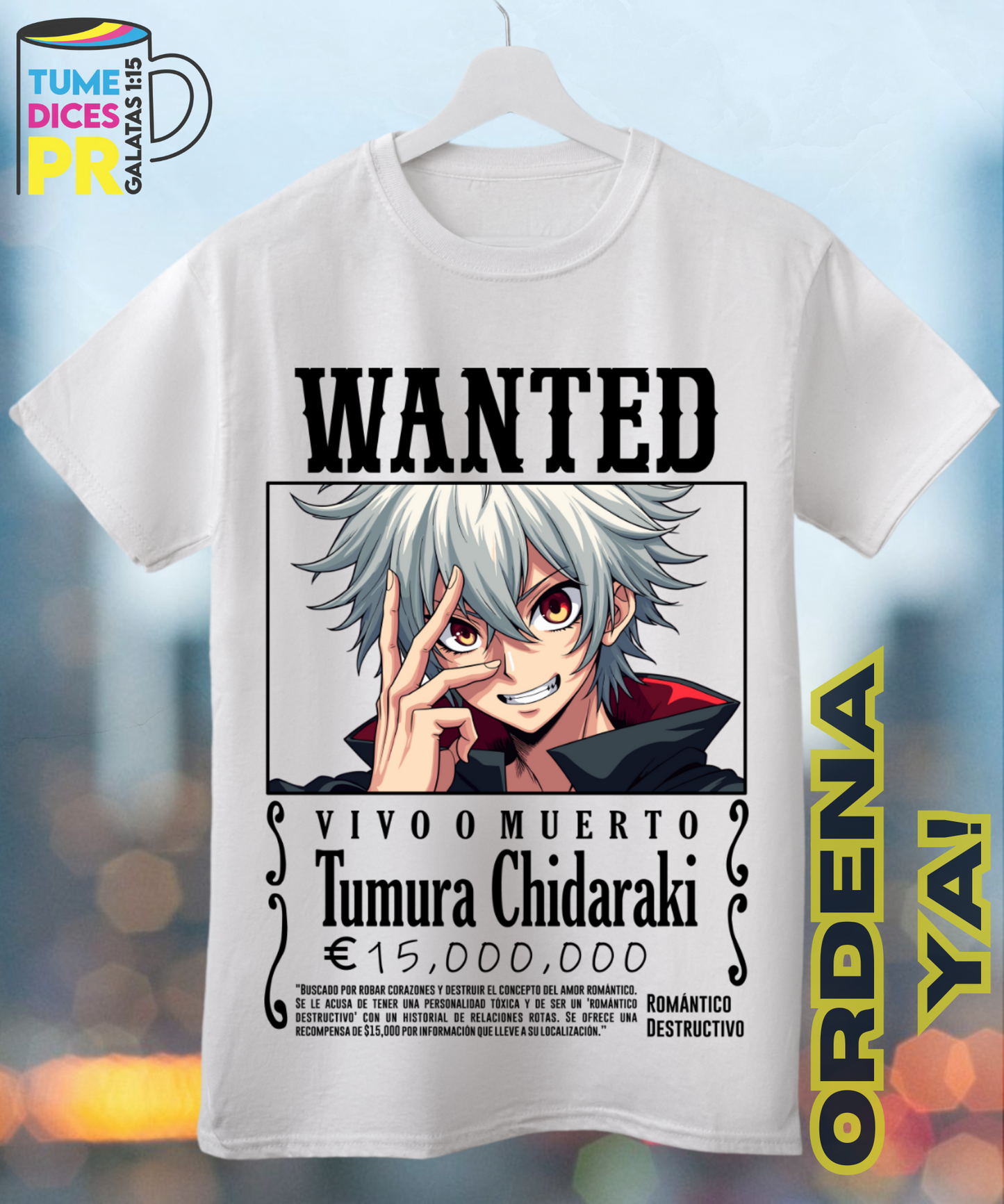 Camiseta WANTED ANIME