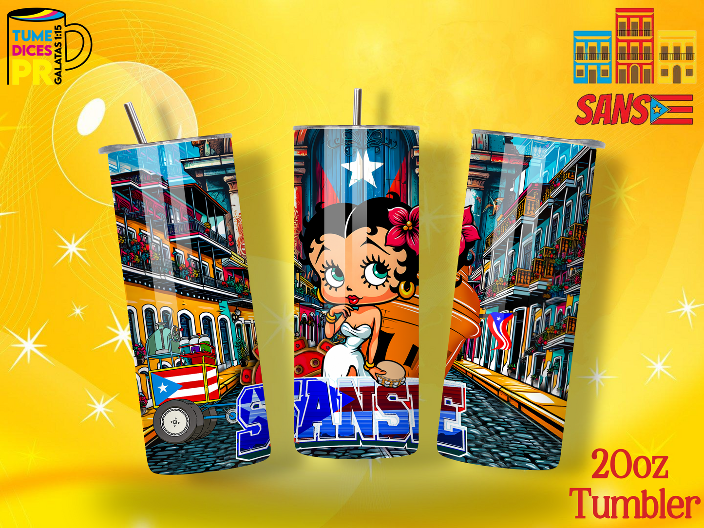 FIESTAS DE LA CALLE SAN SEBASTIAN Skinny Tumbler