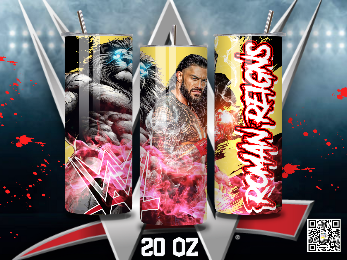 LUCHA LIBRE WWE Skinny Tumbler